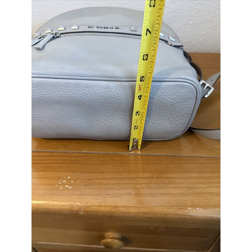 Michael Kors Rhea Medium Studded Grey Leather Backpack - Picture 14 of 14